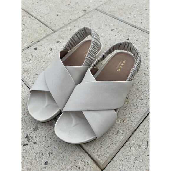 Cole Haan Shoes - Cole Haan Size 9.5 Morena Sandal White Ivory Ankle Strap Grand Series 360